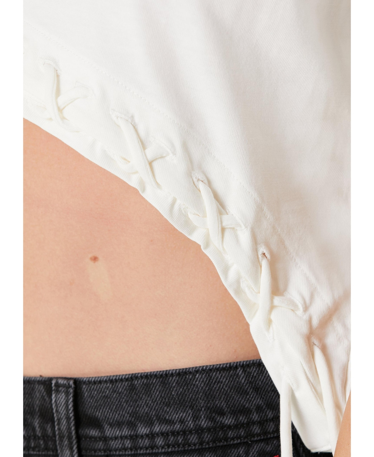 Pcfg Women's Free Heaven Cotton Crop String T-Shirt