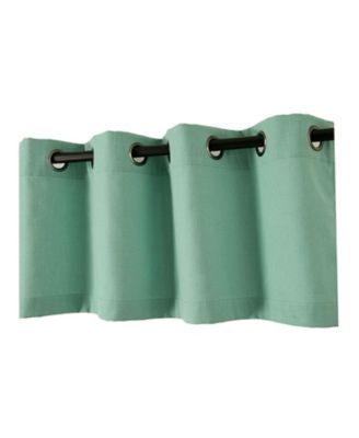 Oversized Grommet Top Window Valances - Aqua
