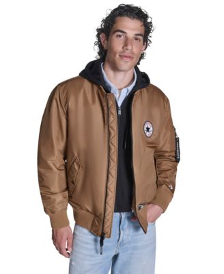 Converse - Men's Hooded Bib Varsity Bomber Jacket