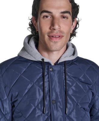 Men's Diamond Quilted Baseball Bomber Jacket
