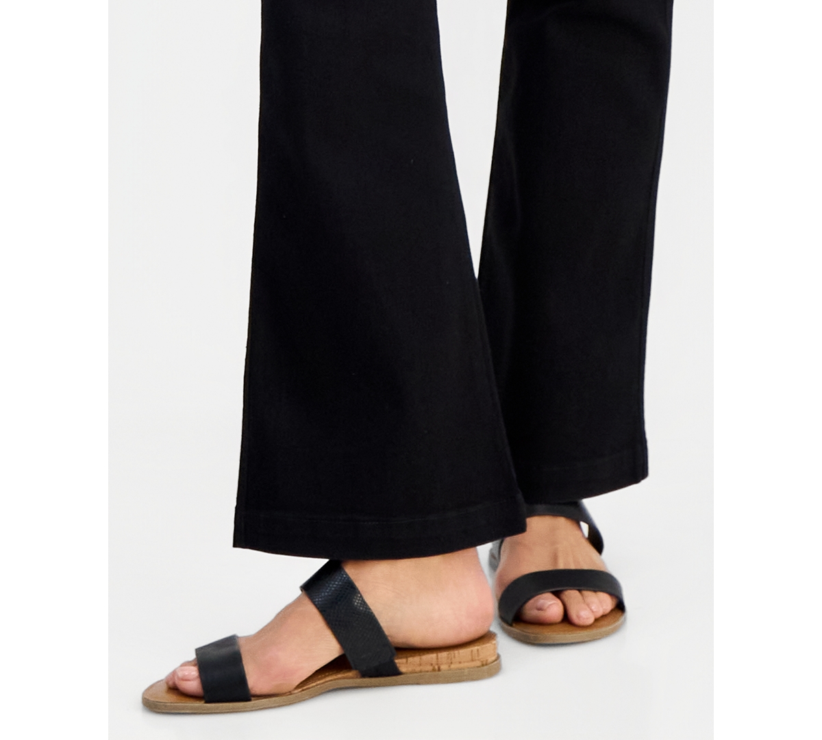 Style & Co Petite Pull-on Shaping High-rise Bootcut Jeans, Macy's Exclusive In Black