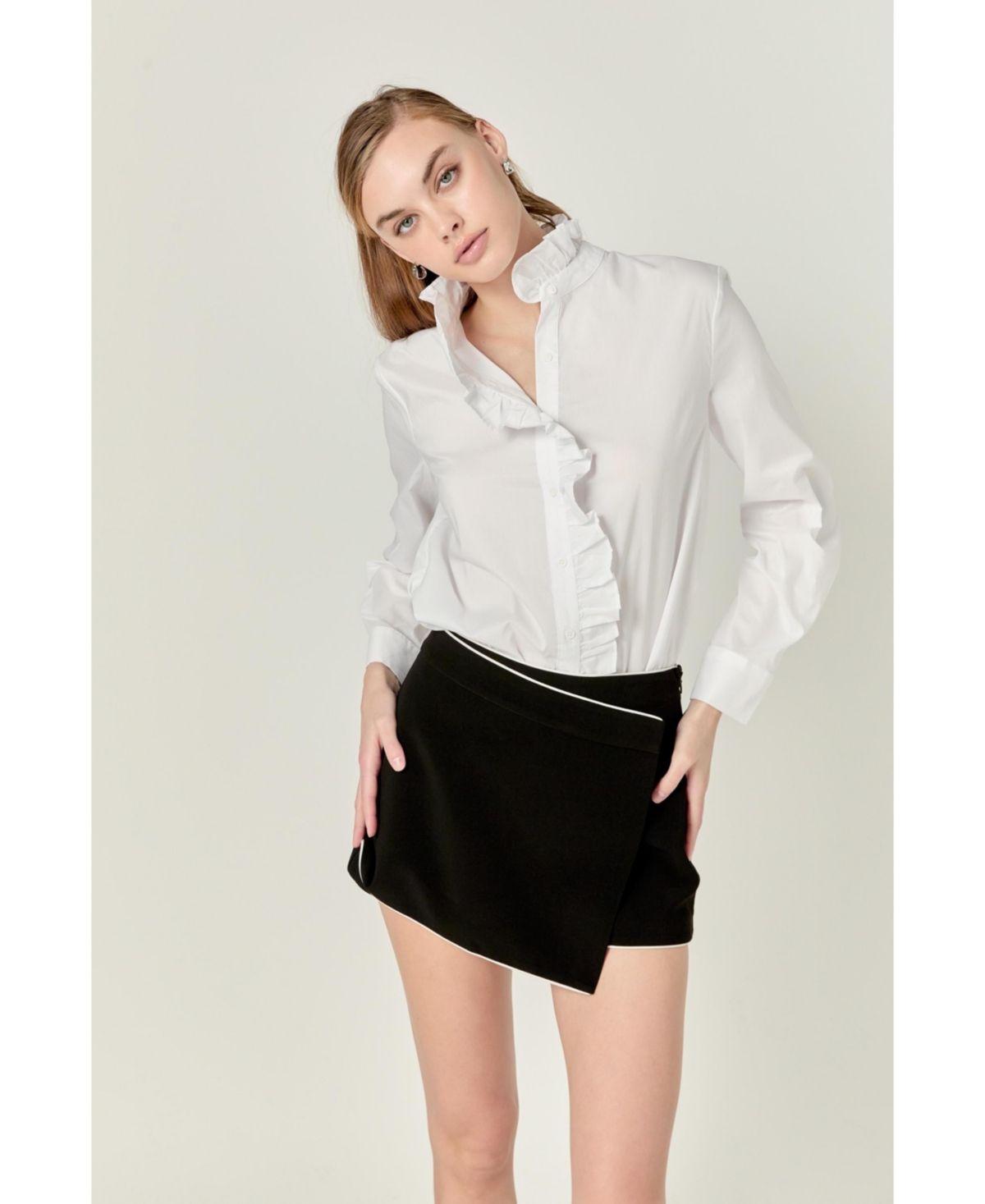 English Factory Women's Ruffled Shirt