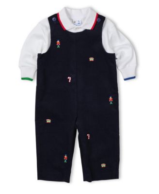 Baby Boys Corduroy Longall with Allover Embroidery