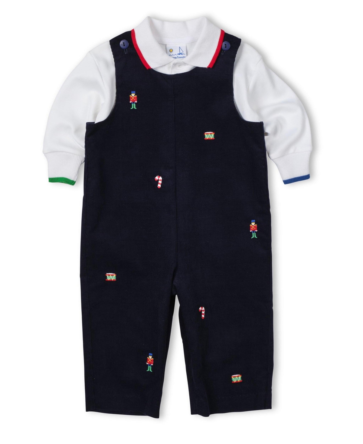 Florence Eiseman Baby Boys Corduroy Longall with Allover Embroidery