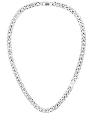 Tommy Hilfiger - Men's Silver-Tone Stainless Steel Link Chain Necklace