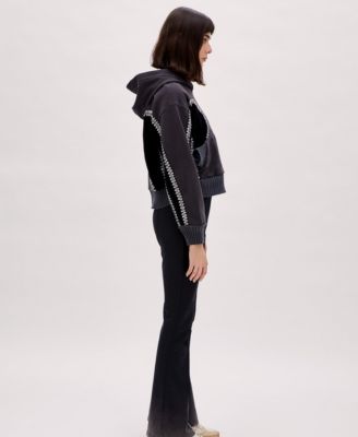 Women's Cotton Panelled Hoodie