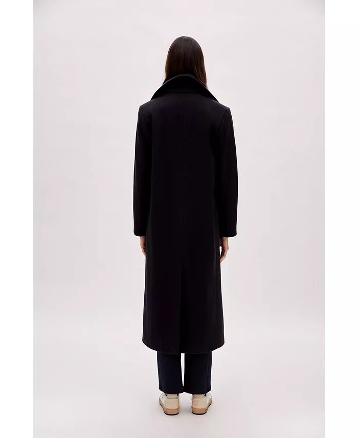 Women's Wool-Cashmere Blend Coat - thumbnail 6