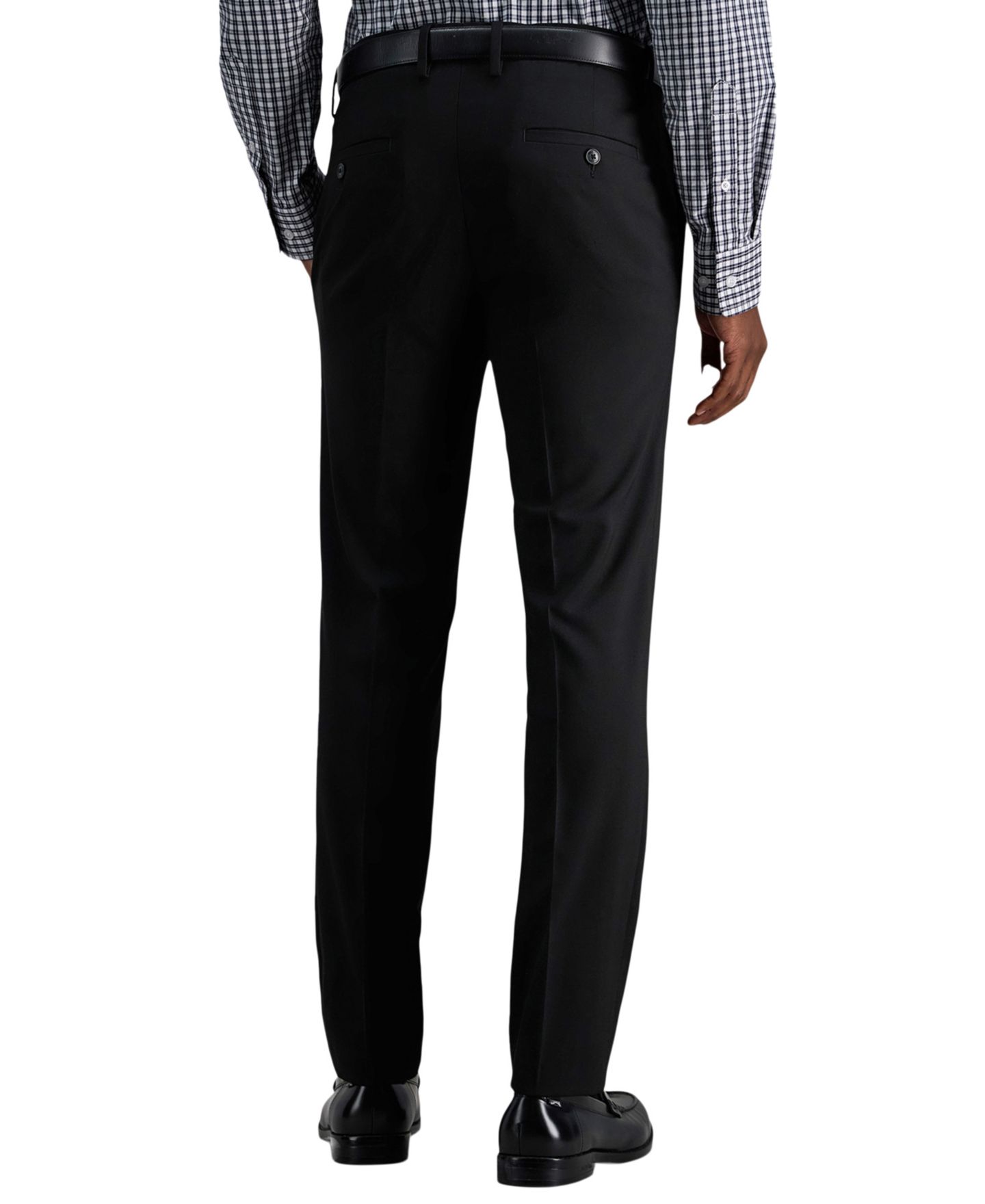 Мужские брюки Kenneth Cole Reaction Slim-Fit Stretch Dress Pants, цвет: Чёрный — фото 4