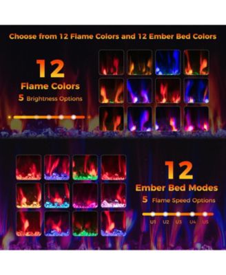 Electric Fireplace 50 Inches Recessed and Wall Mounted for 2' x 6' Stud