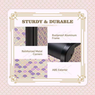 Makeup Train Case with Mirror Cosmetic Box for Nail Art Deco Tyrian