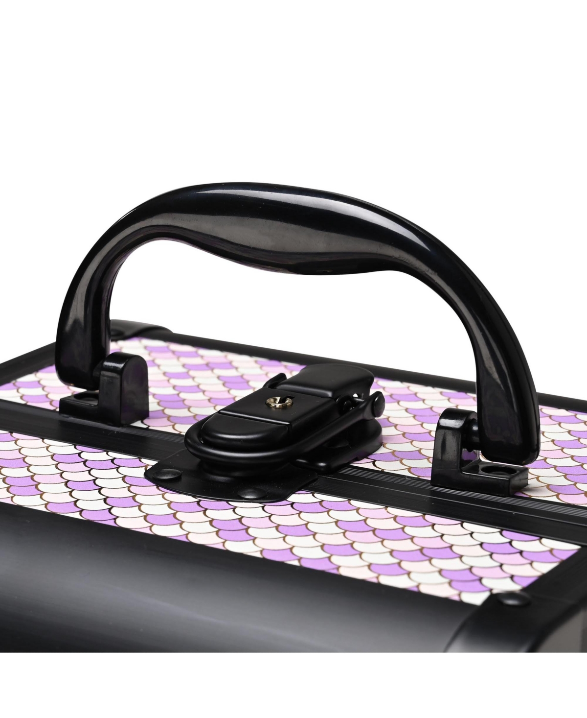 Byootique Makeup Train Case with Mirror Cosmetic Box for Nail Art Deco Tyrian