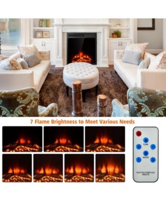 22.5 Inch Electric Fireplace Insert Freestanding and Recessed Heater