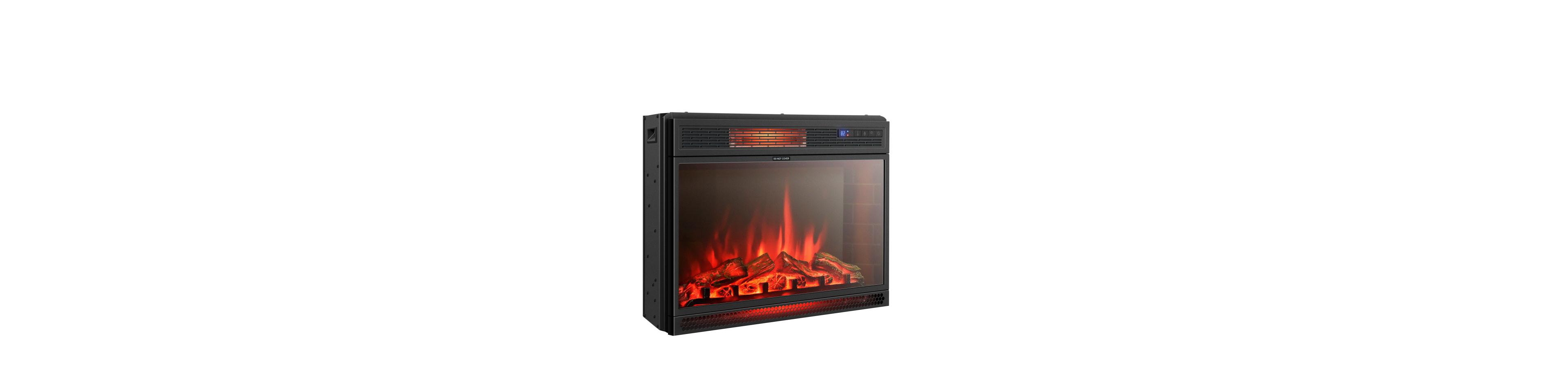 Sugift 28 Inch Electric Freestanding and Recessed Fireplace with Remote