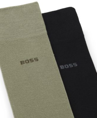 Men's Uniform Color Solid Socks, 2-Pack