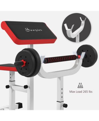 Preacher Curl Bench, Adjustable Preacher Bench for Home Gym,
