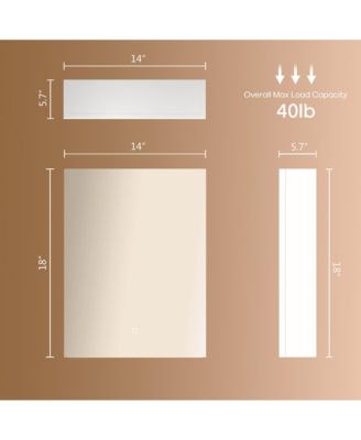 18x14 inch Bathroom Wall Cabinet, Saver Storage, Medicine Cabinet with 1 Door and Adjustable Shelves Flat-Pack Design