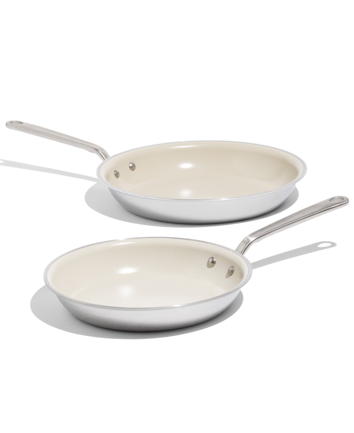 Made In Stainless Steel 10" And 12" Fry Pan Set In Silver