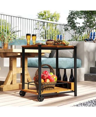 Heavy-Duty Camping Cart with Storage and Prep Station