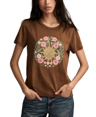 Lucky Brand - Women's Floral Sun Classic Crewneck Top