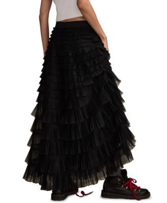 Women's Ruffled Maxi Skirt