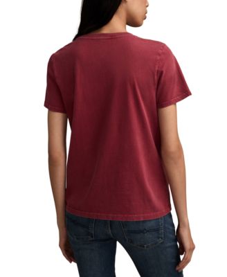 Women's Coca Cola Circle Santa Graphic Print Top