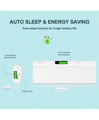 Wireless Keyboard And Mouse Combo Ultra Slim - Silent Click, 12-Month Battery Life, 2.4G Stability, Ultra-Slim Design With Numpad