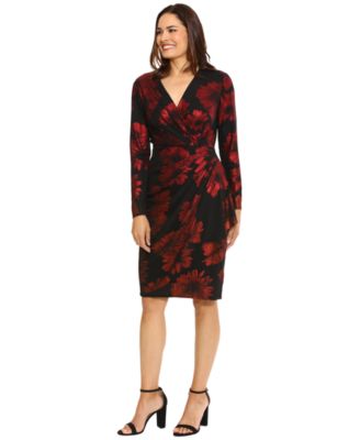 Petite Foil-Floral Cascade Sheath Dress