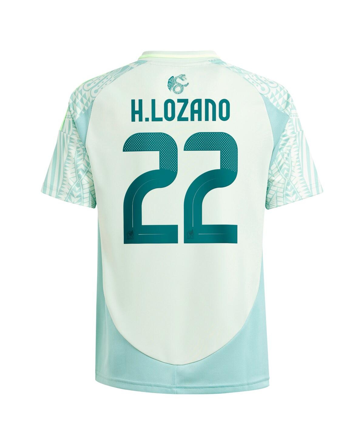 Adidas Big Boys and Girls Hirving Lozano Green Mexico National Team 2024 Away Replica Player Jersey