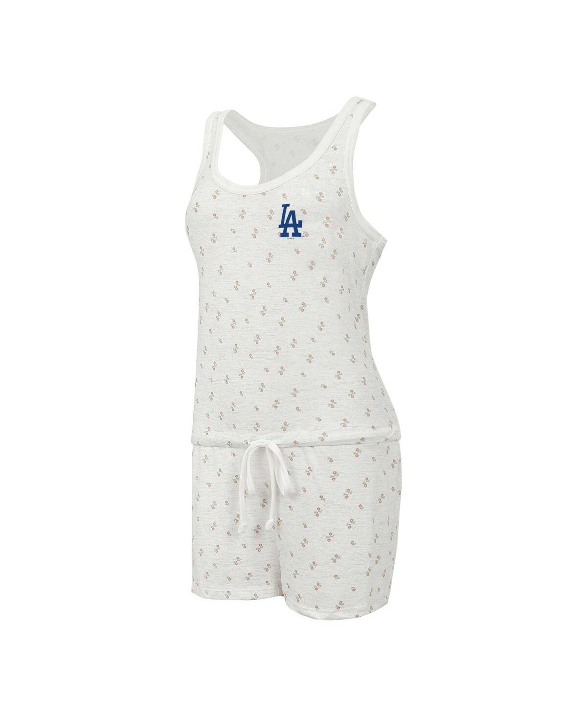 Concepts Sport Women's Cream Los Angeles Dodgers Gardner Hacci Knit Romper In White