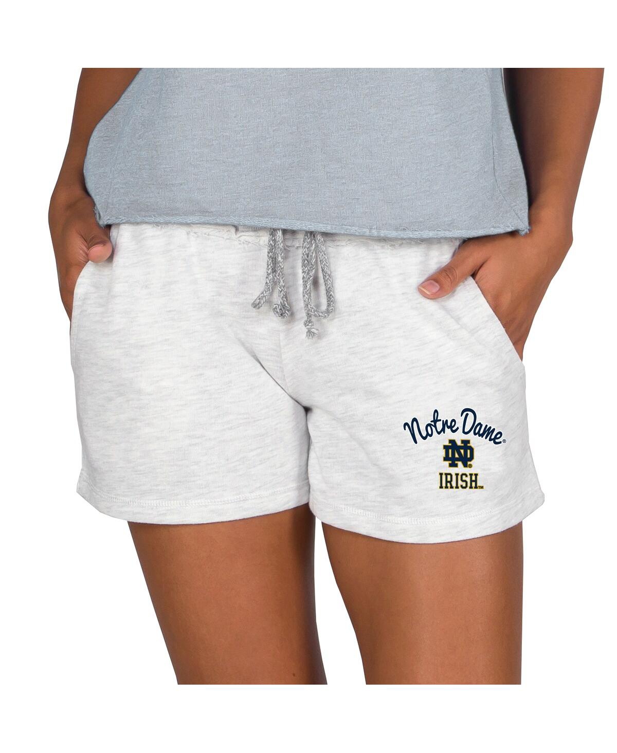 Concepts Sport Women's Ash Notre Dame Fighting Irish Mainstream French Terry Tri-Blend Shorts