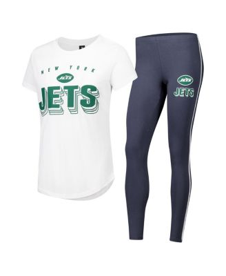 Women's 2-Piece Charcoal/ New York Jets Sonata Short Sleeve Top and Leggings Set