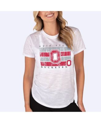 Concepts Sport - Women's White Ohio State Buckeyes Infuse Lightweight Slub Knit Top
