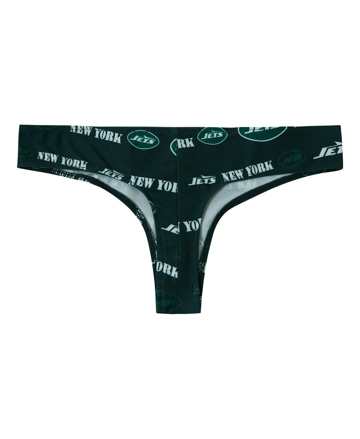 Concepts Sport Women's Green New York Jets Mosaic All Over Print Thong In Green