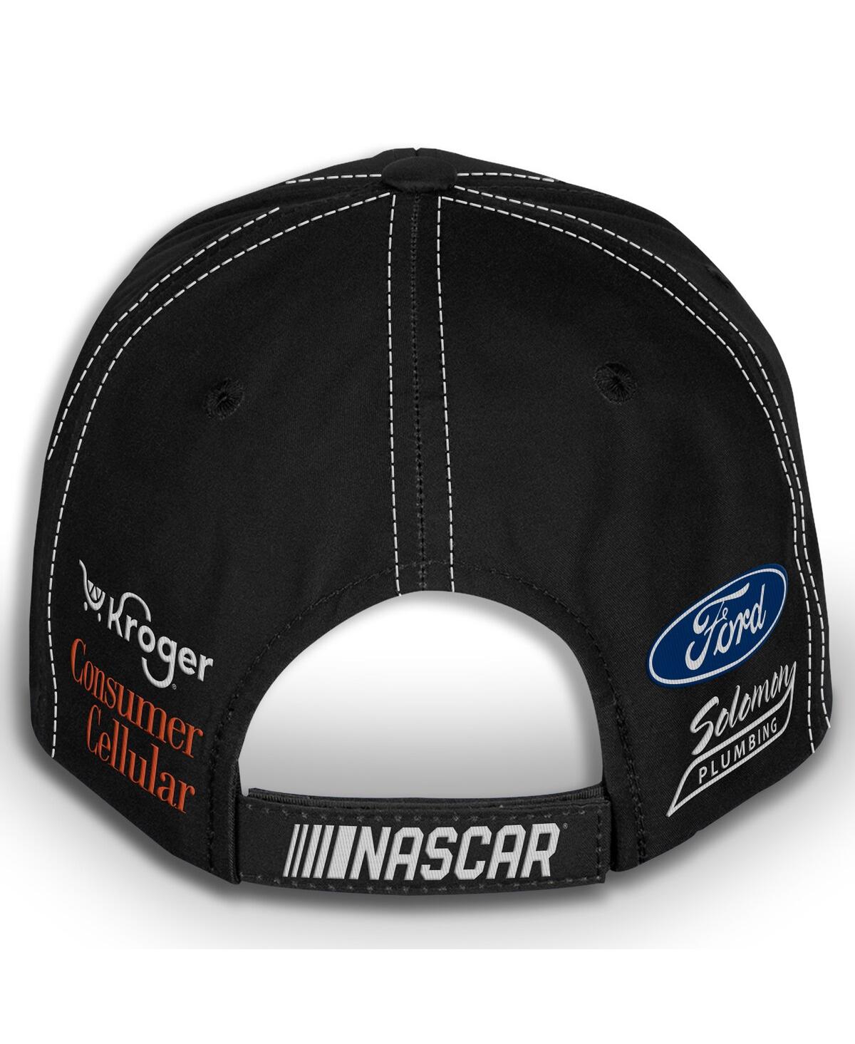 Checkered Flag Sports Men's And Women's Black Brad Keselowski Blue Forge Alliance Uniform Adjustable Hat In Black