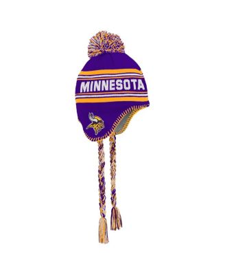 Outerstuff - Big Boys and Girls Purple Minnesota Vikings Jacquard Tassel Knit with Pom Hat