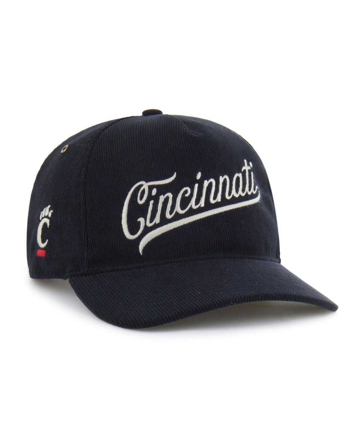 47 Brand Men's And Women's Black Cincinnati Bearcats Collections Golden Age Corduroy Hitch Adjustable Hat In Black