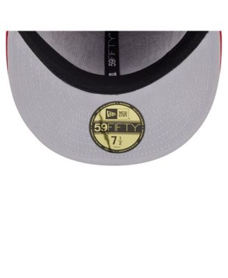 Men's Red New Jersey Devils Oversized Vintage Arch 59Fifty Fitted Hat