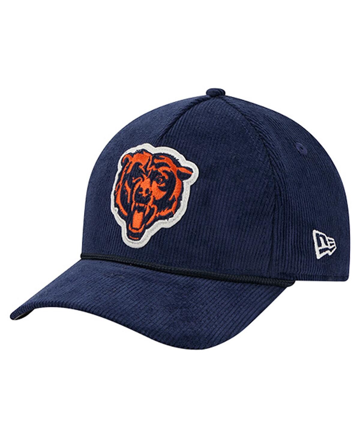 New Era Men's Navy Chicago Bears Cord Corduroy 9FORTY A-Frame Adjustable Hat