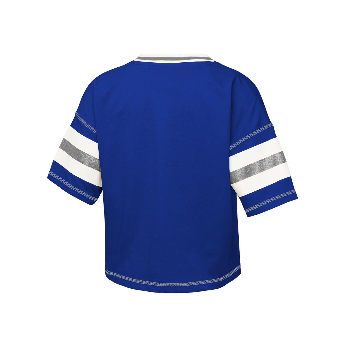 Футболка Outerstuff Royal Kentucky Wildcats Gridiron Jersey V-Neck для девочек — фото 2