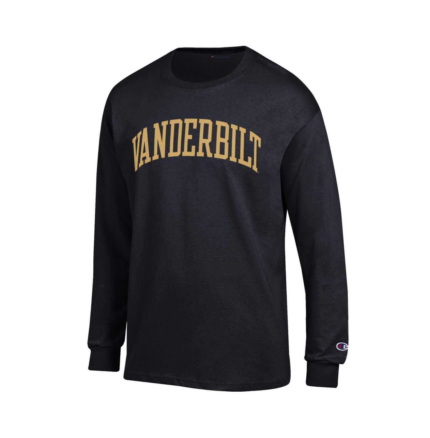 Мужская футболка Champion Black Vanderbilt Commodores Basic Arch Long Sleeve — фото 2
