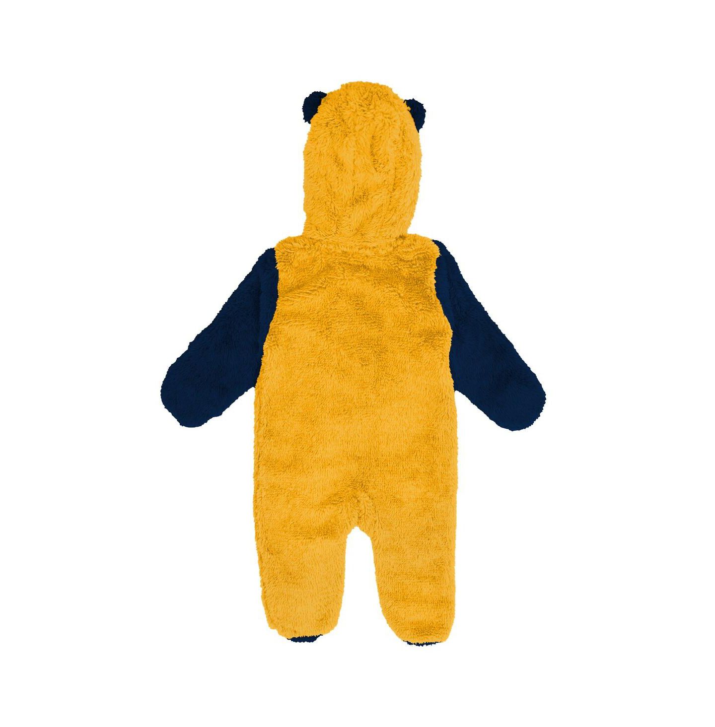 Outerstuff Newborn Gold Nashville Predators Stay Napping Fleece Bunting Full-Zip Hooded Sleeper — фото 3