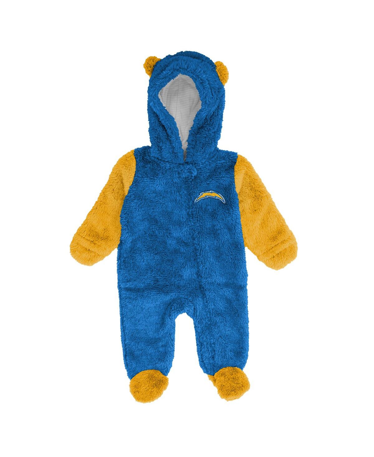 Outerstuff Baby Boys and Girls Powder Blue Los Angeles Chargers Stay Napping Fleece Bunting Full-Zip Sleeper
