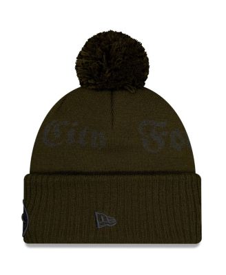 Men's Gotham Green New York Jets 2025 Rivalries Collection Sideline Cuffed Knit with Pom Hat