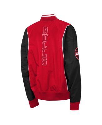Big Boys and Girls Red/Black Chicago Bulls Two-Pointer Full-Zip Windbreaker