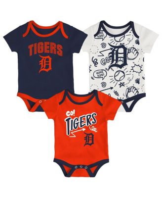 Outerstuff - Baby Boys and Girls 3-Pack Detroit Tigers All Day Play Bodysuit Set
