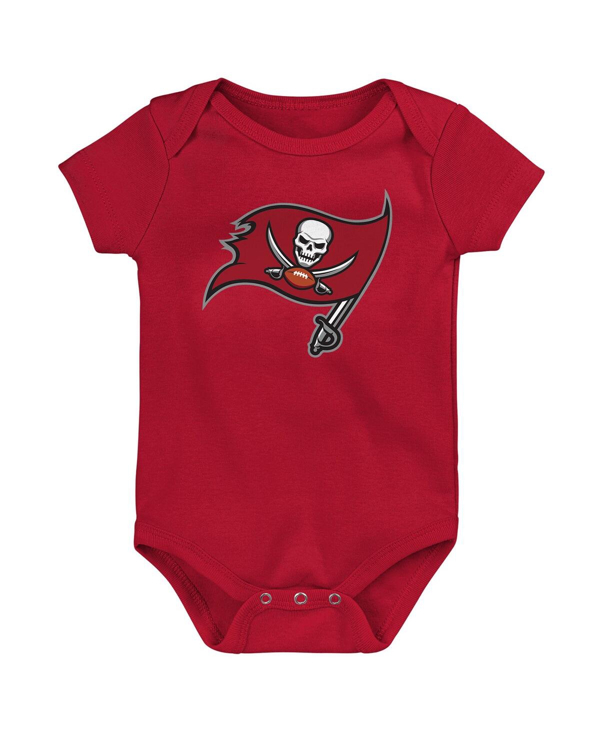 Outerstuff Newborn 3-pack Tampa Bay Buccaneers Little Tike Bodysuit Set In Multi