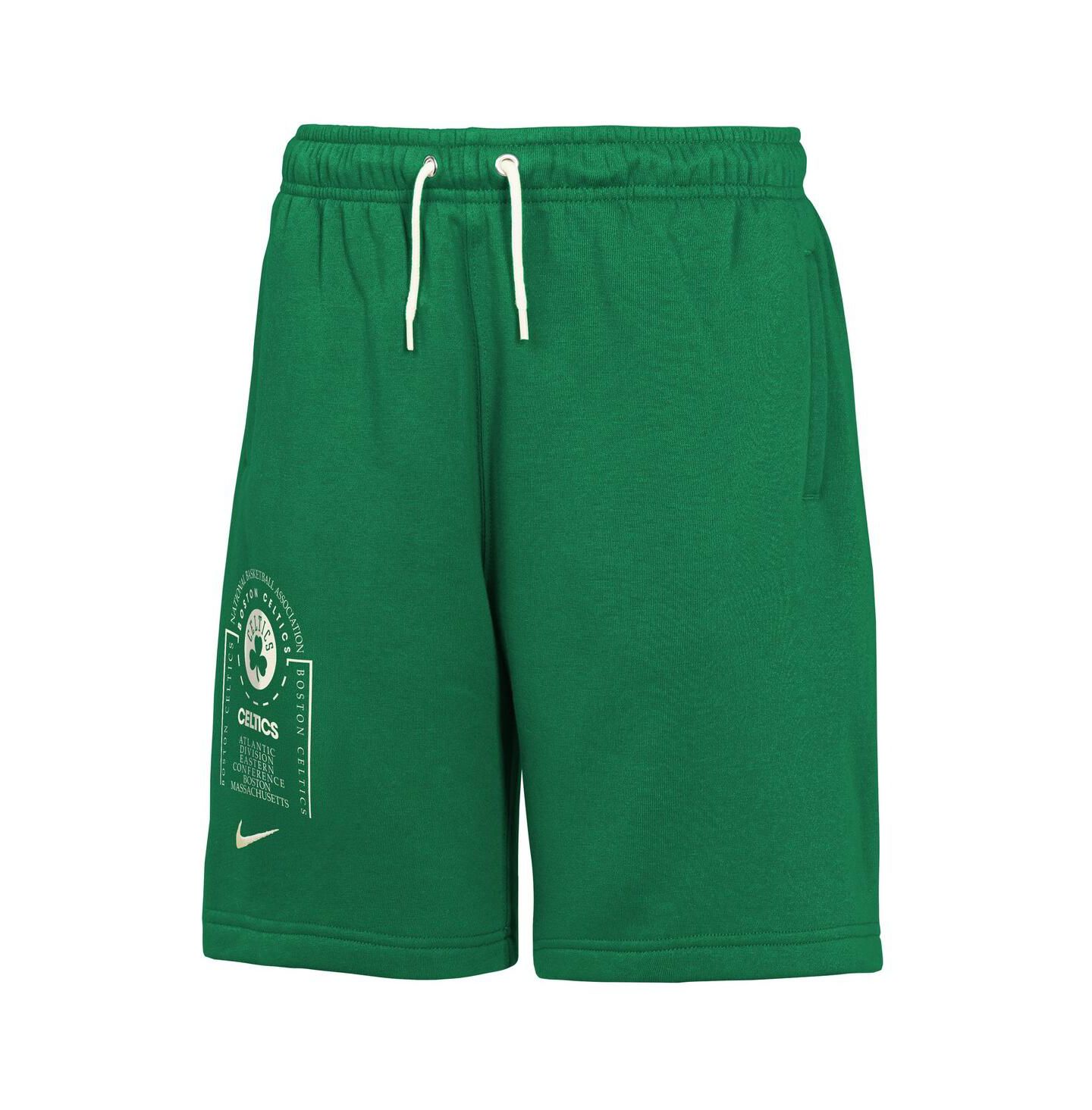 Детские шорты Nike Kelly Green Boston Celtics Courtside Club Fleece — фото 2