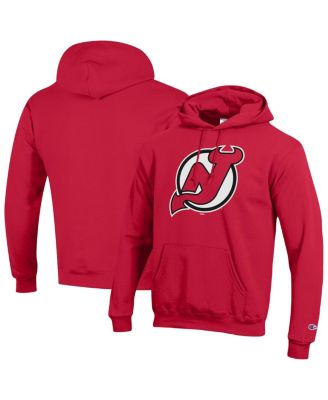 Champion - Men's Red New Jersey Devils Primary Logo 1-Hit Pullover Hoodie