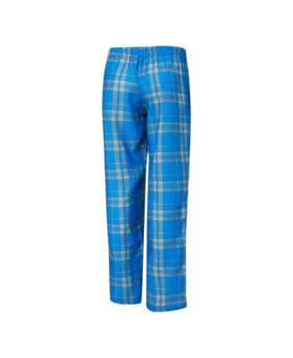 Women's 2-Piece Heather Gray/Blue Detroit Lions Regulate Plaid Tank Top and Pants Sleep Set