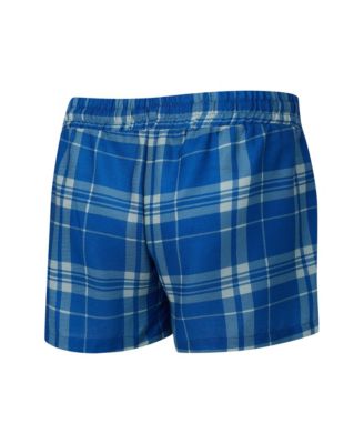 Women's 2-Piece Heather Gray/Royal Indianapolis Colts Regulate Plaid Long-Sleeve T-Shirt Shorts Sleep Set